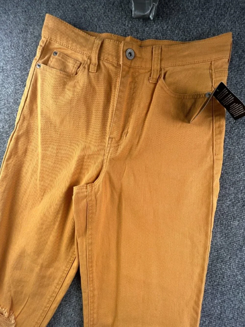 Fashion Nova Pants Size 7 / 28 Orange Slim Straight NWT Cotton Stretch High Rise